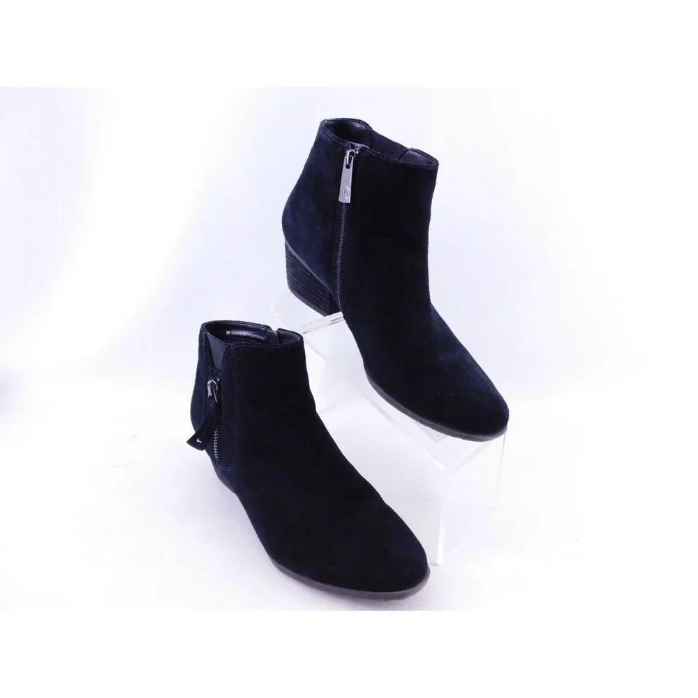 Blondo Ibiza Waterproof Ankle Booties Womens Size 8.5‎ M Black Suede Leather Zip
